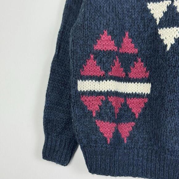 VTG Pierre Cardin Sweater Generation II Size Small Geometric Knit 90s Hearts - Picture 3 of 7